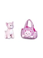 Pelúcia cutie handbags gato rosa multikids - br1715