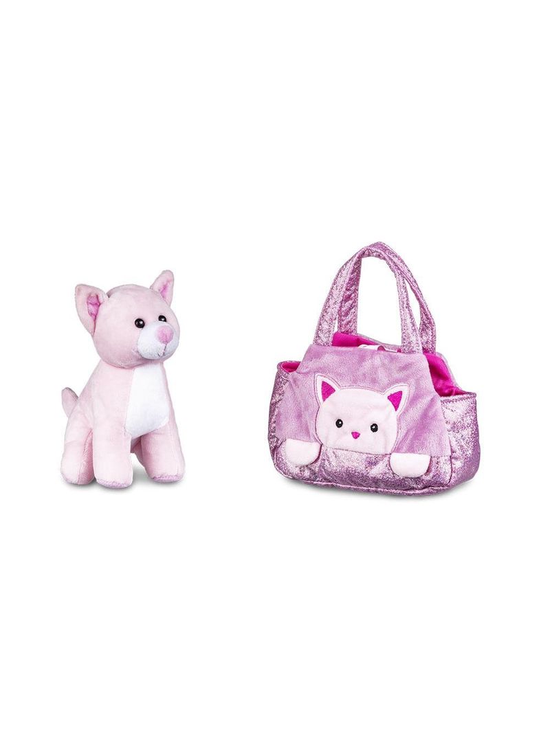 Pelúcia cutie handbags gato rosa multikids - br1715