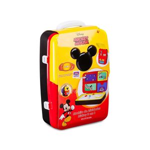 Mochila de atividades mickey com canetinhas e acessórios multikids - br1587