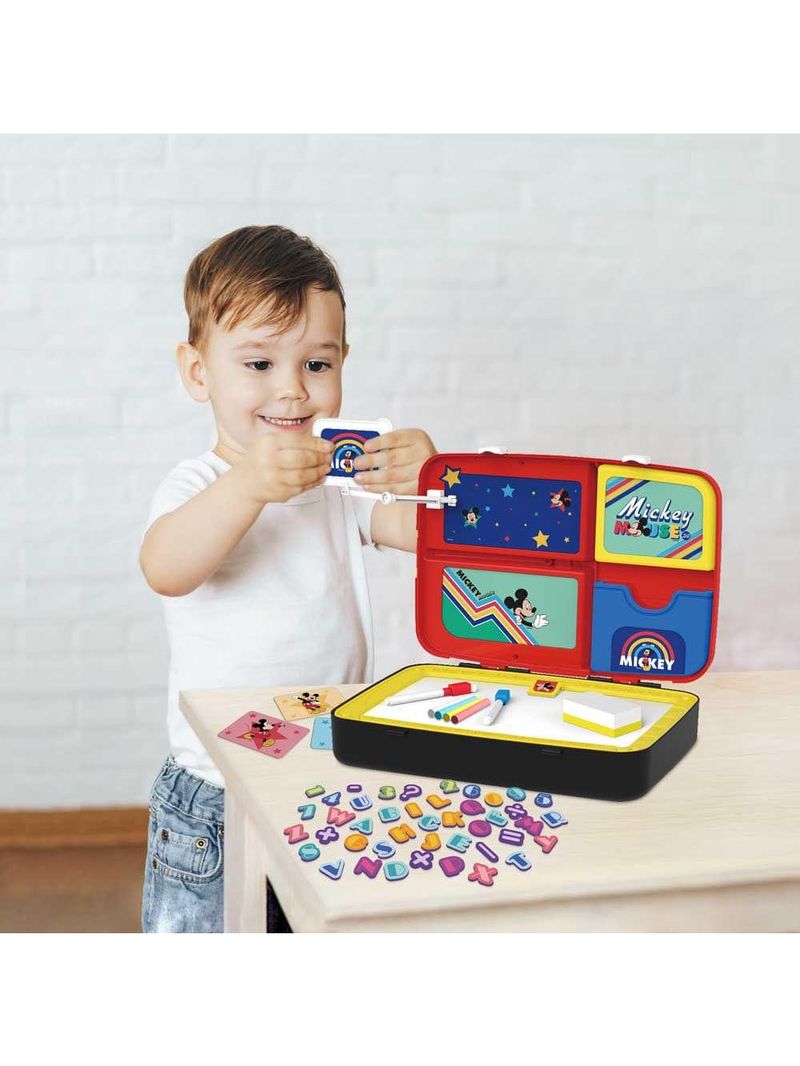 Mochila de atividades mickey com canetinhas e acessórios multikids - br1587