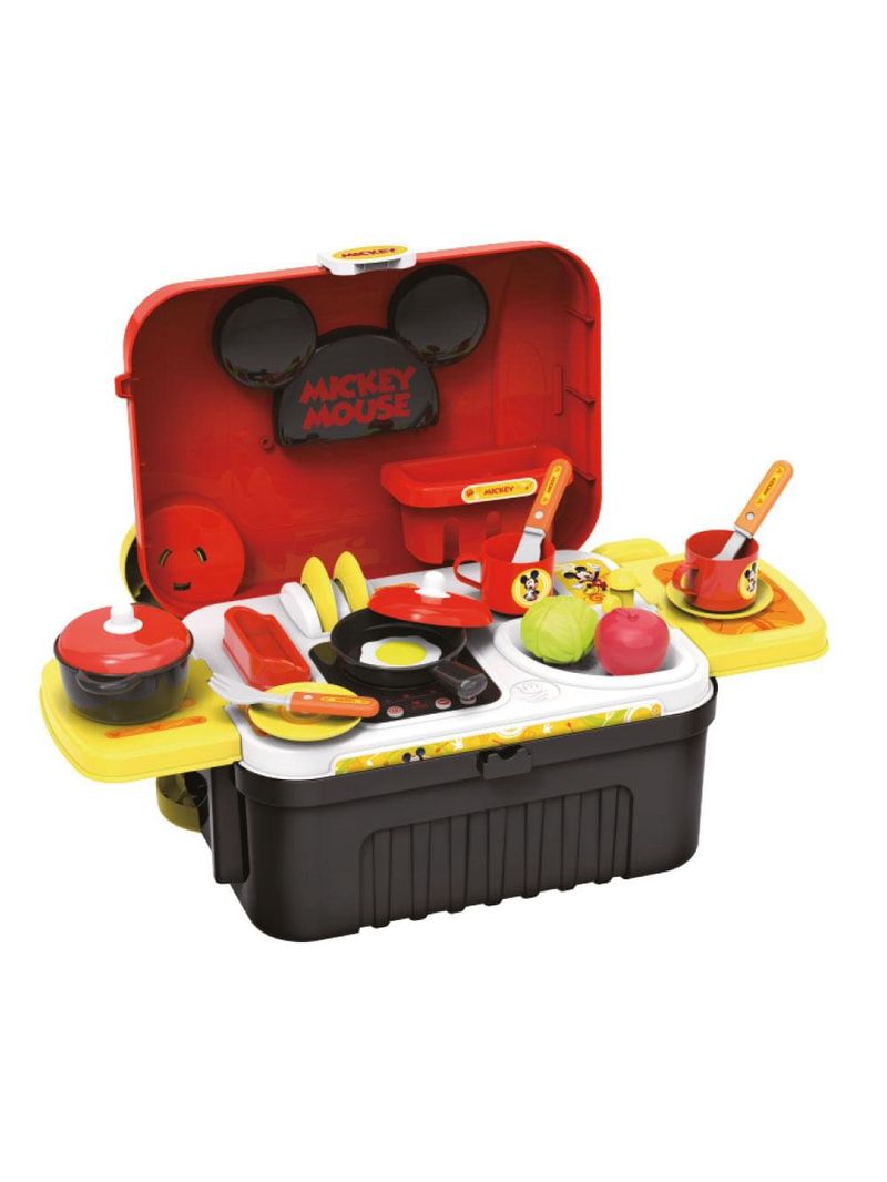 Maleta de viagem mickey cozinha playset 3 em 1 multikids - br1300