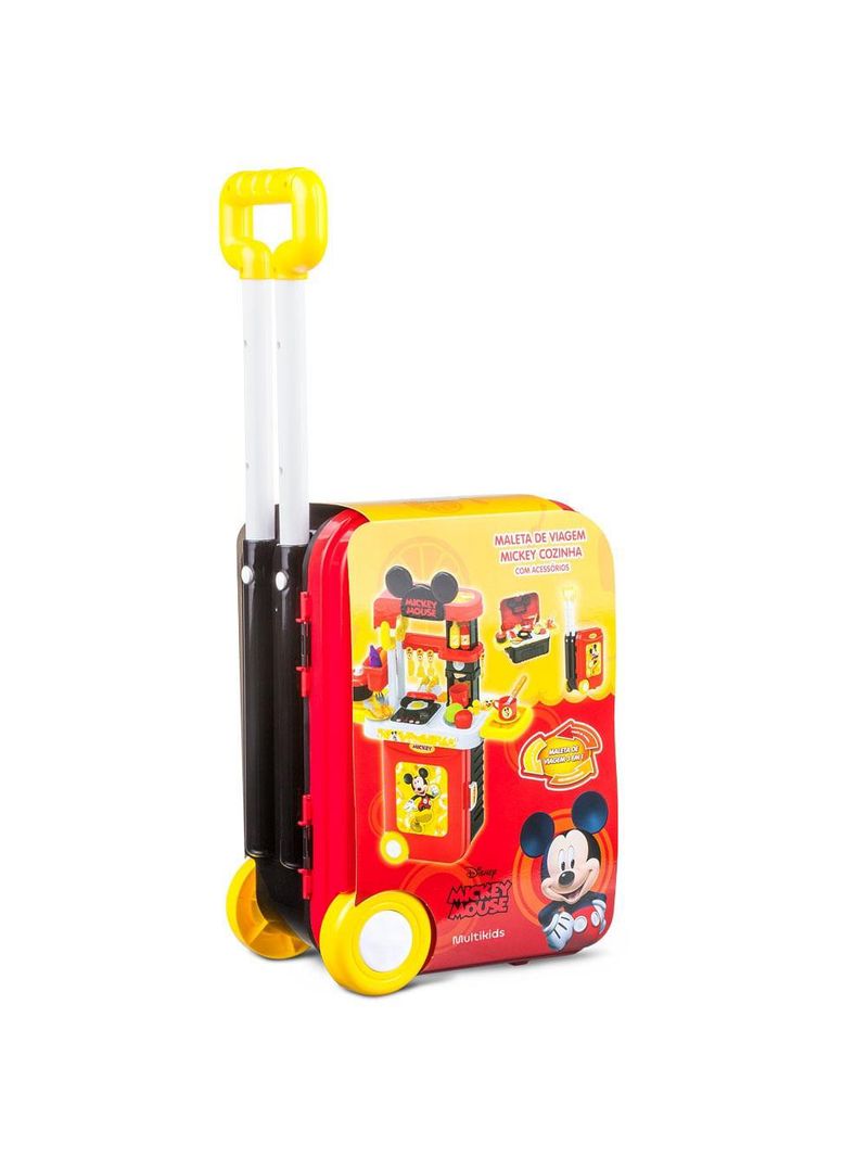 Maleta de viagem mickey cozinha playset 3 em 1 multikids - br1300