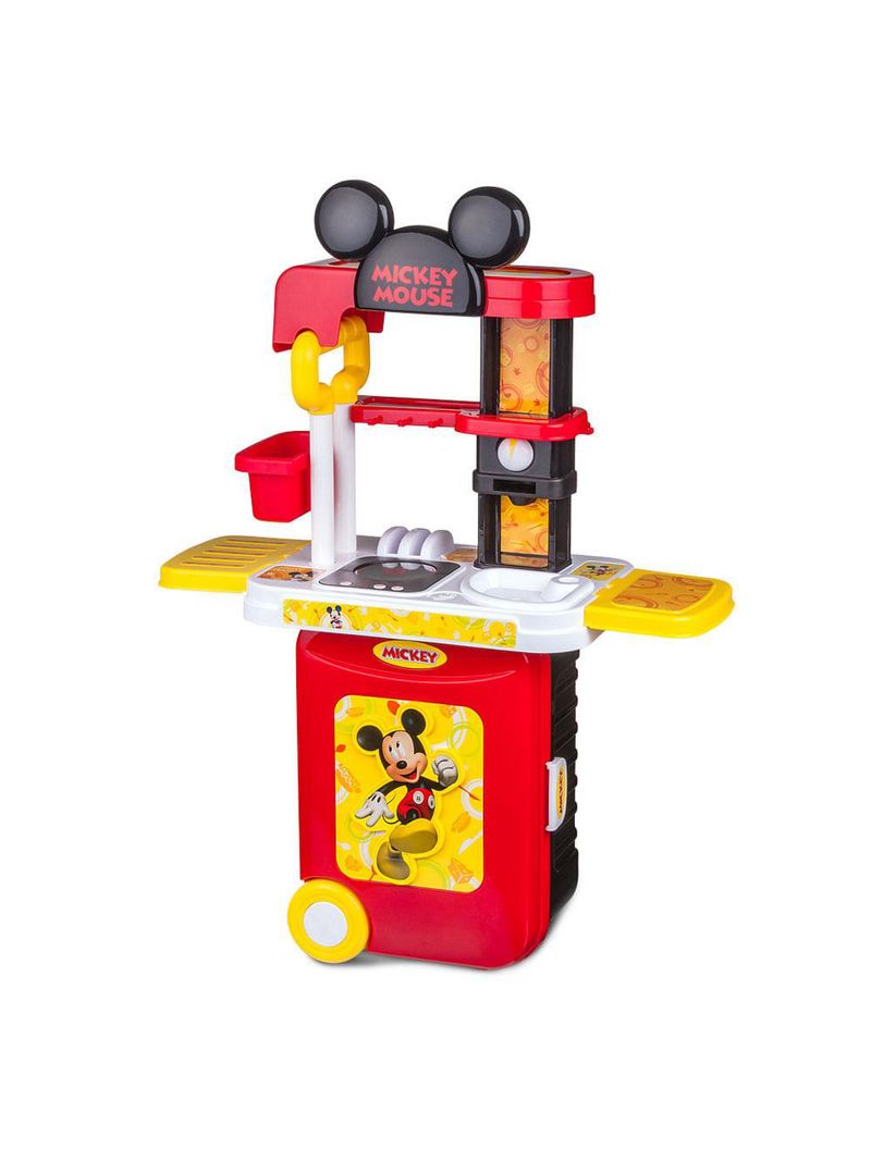 Maleta de viagem mickey cozinha playset 3 em 1 multikids - br1300
