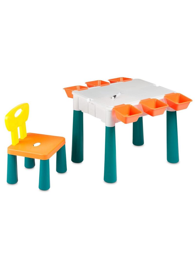 Mesa de atividades cubic com blocos e acessórios 9 em 1 multikids - br1212