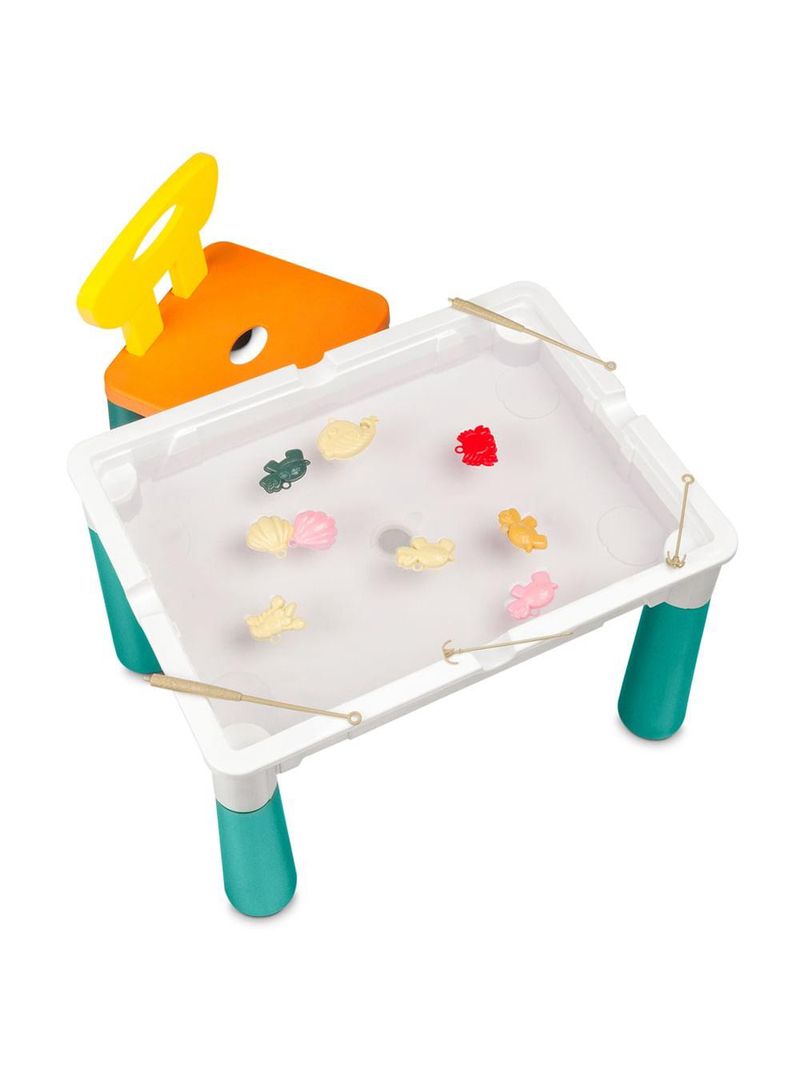 Mesa de atividades cubic com blocos e acessórios 9 em 1 multikids - br1212