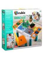Mesa de atividades cubic com blocos e acessórios 9 em 1 multikids - br1212