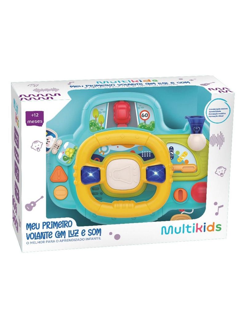 Meu primeiro volante com luz e som primeira infancia multikids - br2173