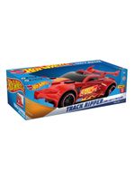 Hot wheels carros track ripper vermelho com luz e som 42cm tamanho multikids - br2263
