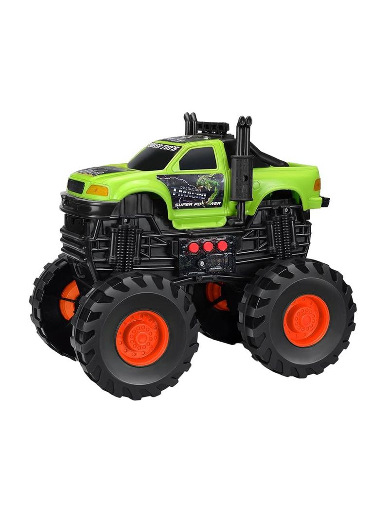 Carro monster truck de brinquedo com som e fricção crush verde multikids - br2234