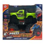Carro monster truck de brinquedo com som e fricção crush verde multikids - br2234
