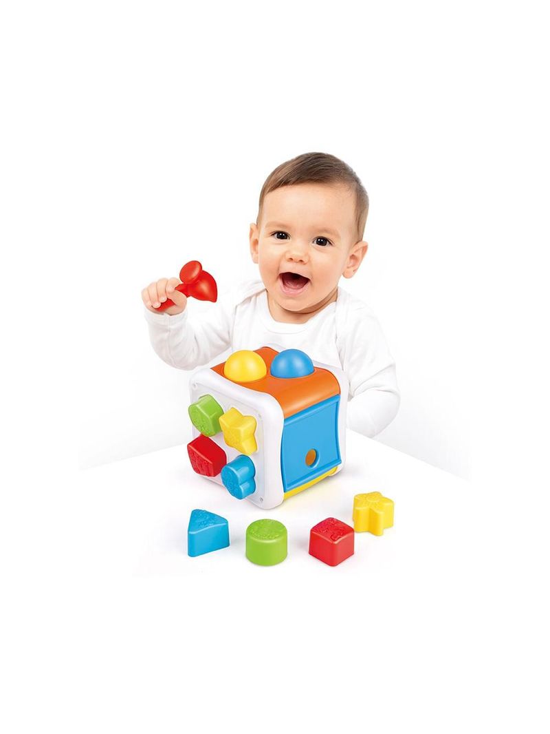 Cubo com blocos e martelo de encaixe primeira infância multikids - br2166