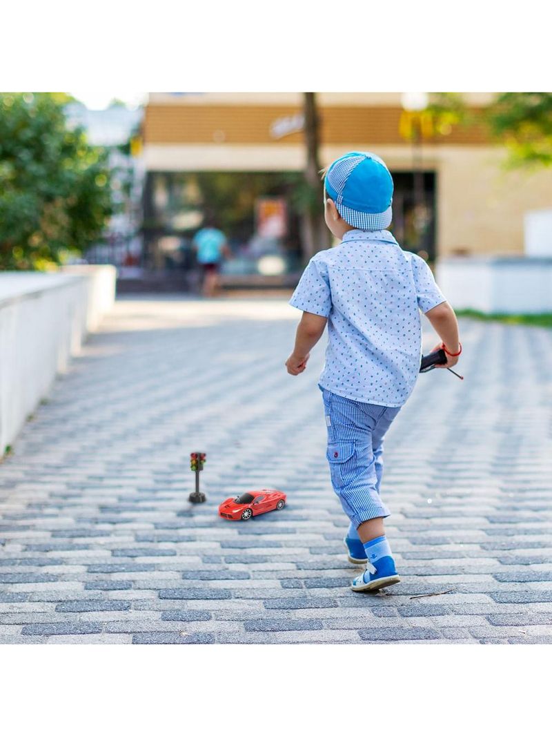 Carro de corrida de controle remoto com farol luz led - br2137