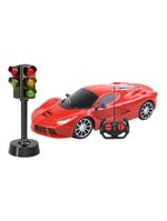 Carro de corrida de controle remoto com farol luz led - br2137