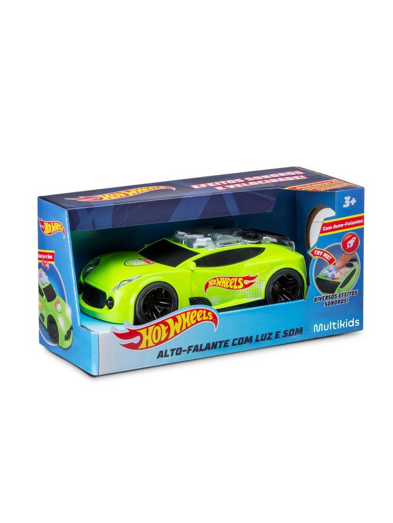 Carro hot wheels carro de som com luz verde multikids - br1432
