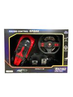 Carrinho racing control spark vermelho e preto multikids - br1338