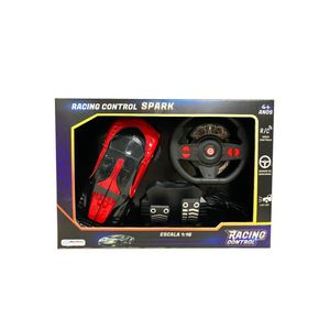 Carrinho racing control spark vermelho e preto multikids - br1338