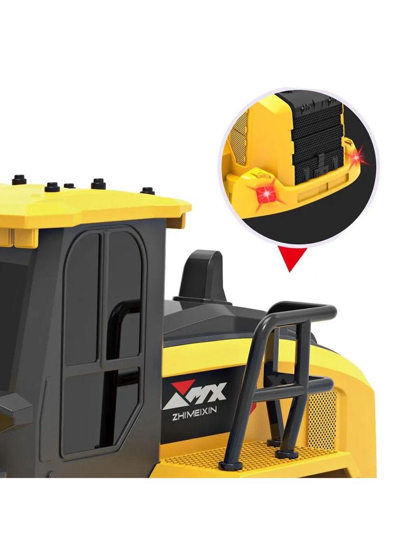 Carro construção de controle remoto com 6 funções e pá móvel multikids - br2310