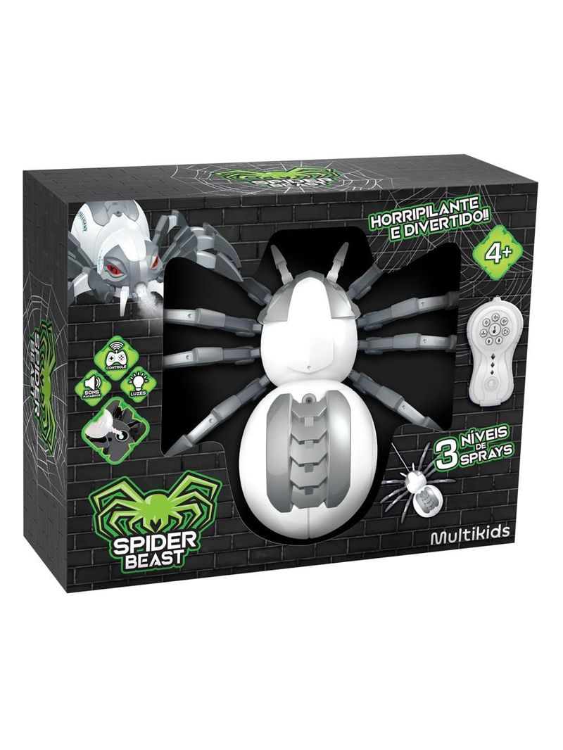 Aranha de controle remoto spider beast multifunções com spray multikids - br2134