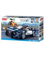 Blocos de montar carro de policia 284 peças multikids - br1460