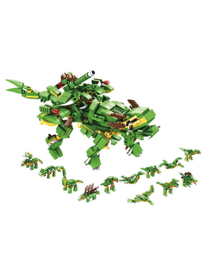 Blocos de montar cubic 25 em 1 dinossauro 577 peças multikids - br1615