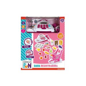 Caixa registradora com carrinho e produtos creative fun multikids - br2035