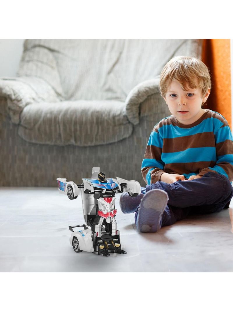 Carrinho transformável controle remoto megaformers auto police com luz multikids - br1487