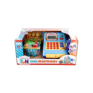 Caixa registradora azul com luz e som creative fun multikids - br386
