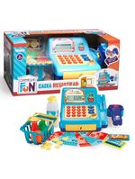 Caixa registradora azul com luz e som creative fun multikids - br386