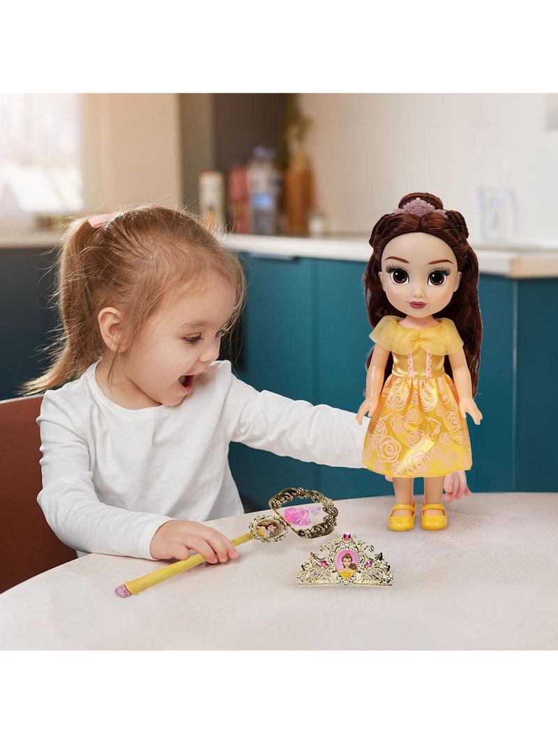 Boneca princesas disney bela com varinha e tiara multikids  - br2328