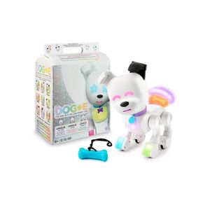 Cachorro robô brinquedo dog-e interativo c/ som e luz e aplicativo c/ brincadeiras multikids - br2296