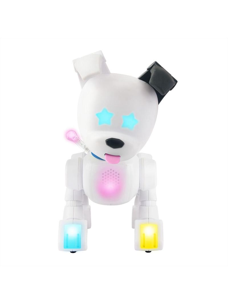 Cachorro robô brinquedo dog-e interativo c/ som e luz e aplicativo c/ brincadeiras multikids - br2296