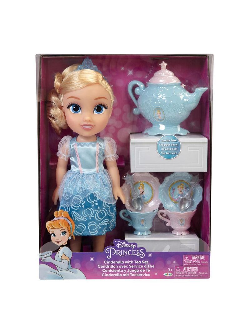Boneca princesas disney cinderela hora do chá com acessórios multikids - br1923