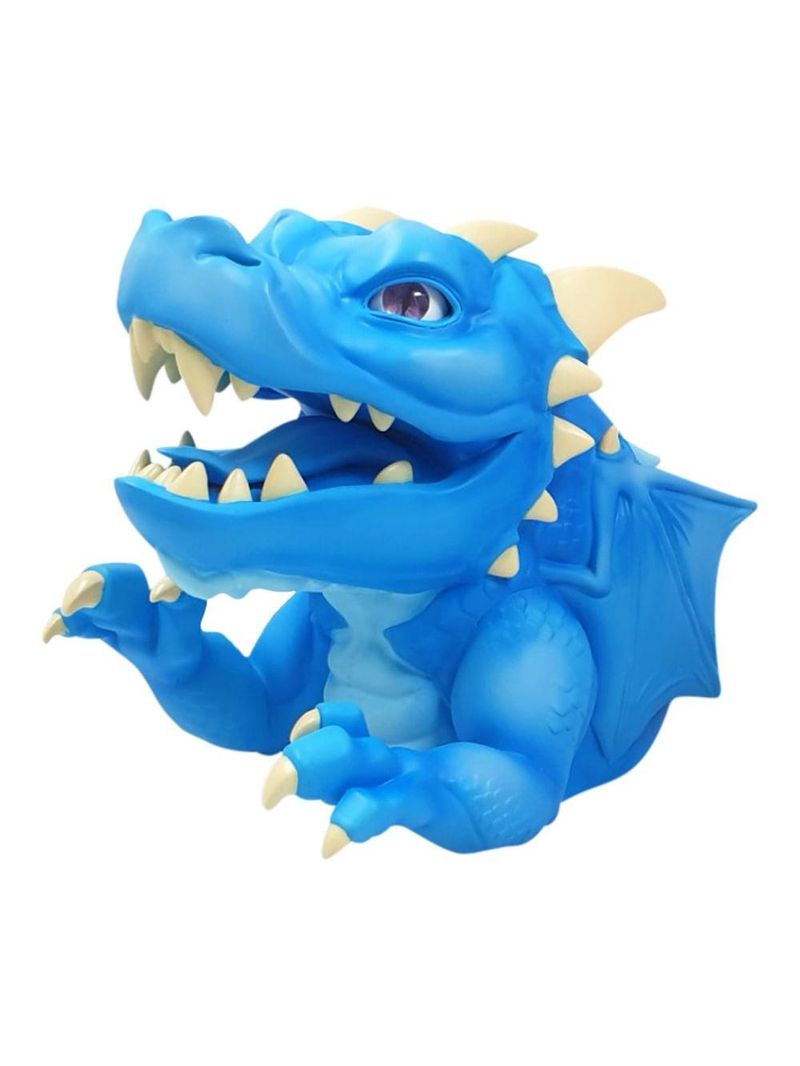 Brinquedo fantoche de plastico dragão shard com som e animação azul multikids - br2266