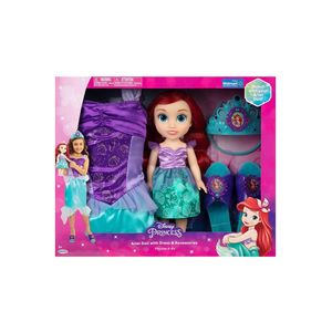 Boneca disney princesas ariel kit com fantasia sapatos e acessórios tam. Único multikids - br2331
