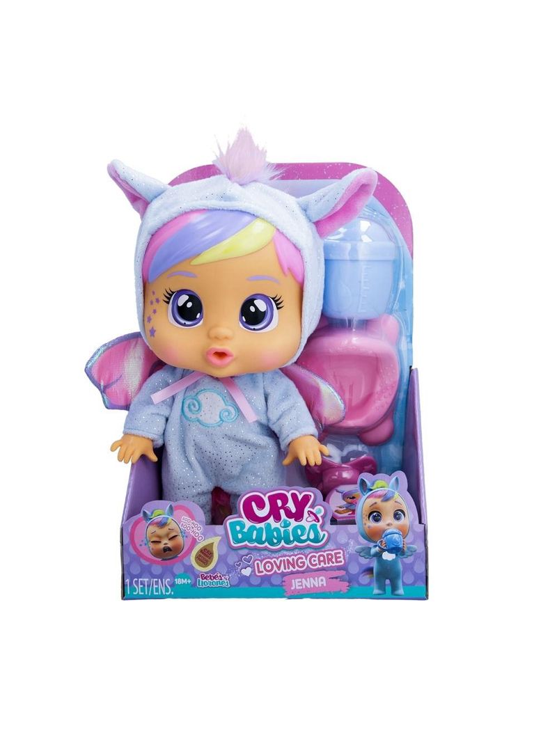 Boneca interativa cry babies jenna com acessórios multikids - br2396