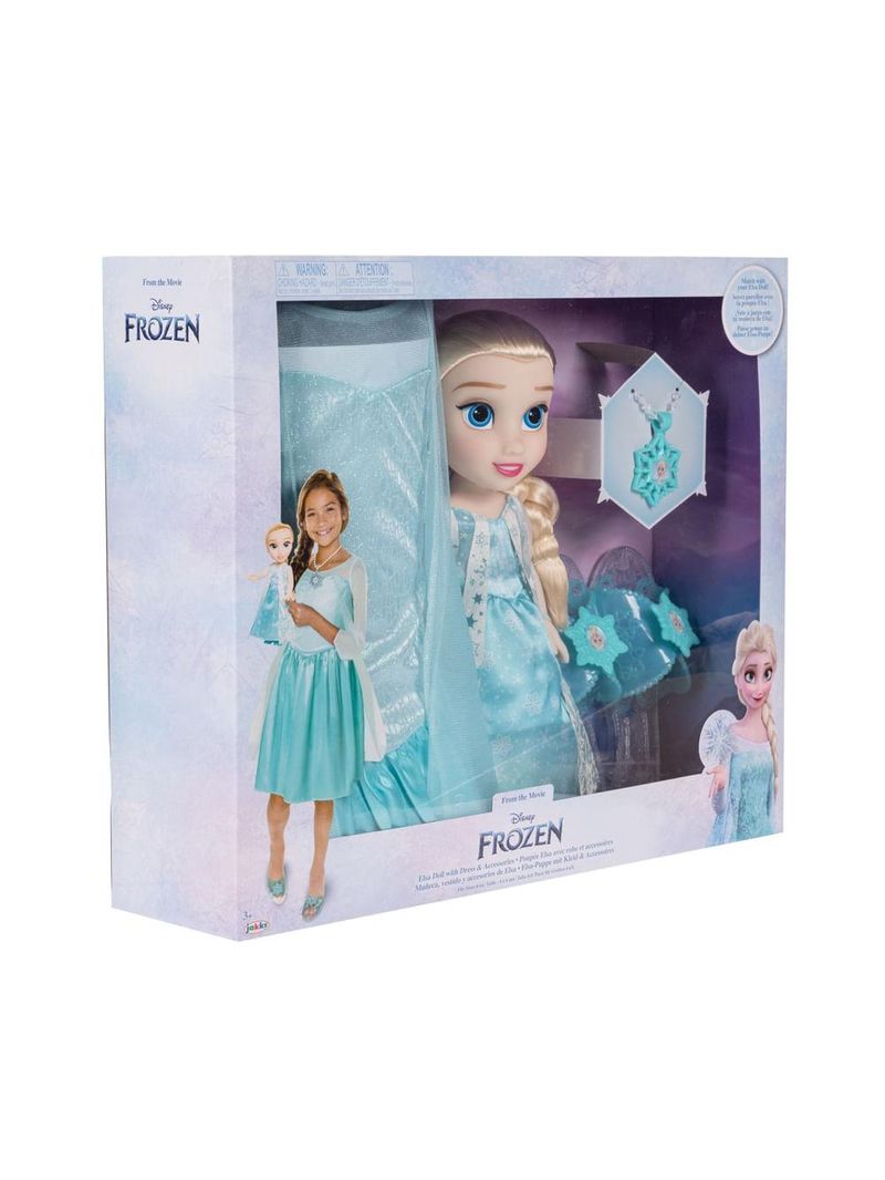 Boneca disney frozen elsa kit com fantasia sapatos e acessórios tam Único multikids - br2330