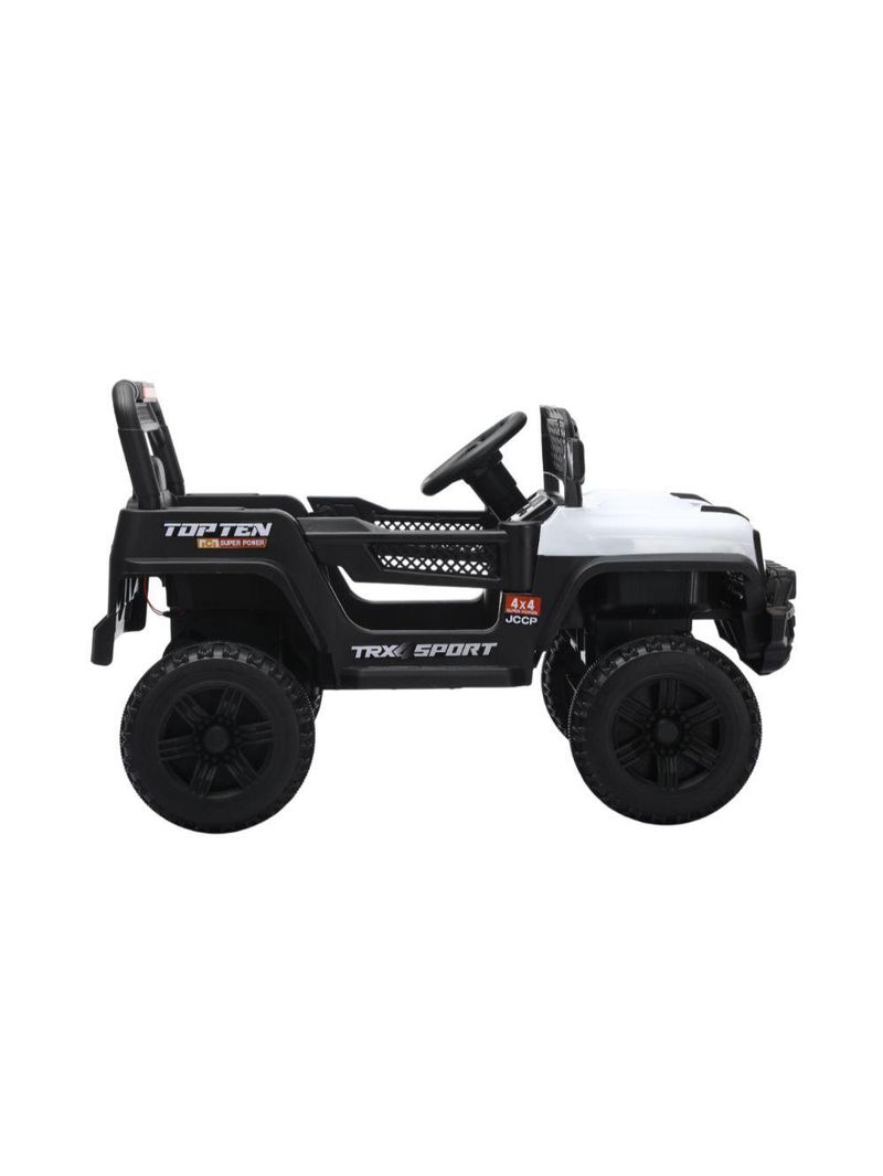 Jipe Elétrico Infantil Bang Toys N6 Com Controle Remoto Branco 12v