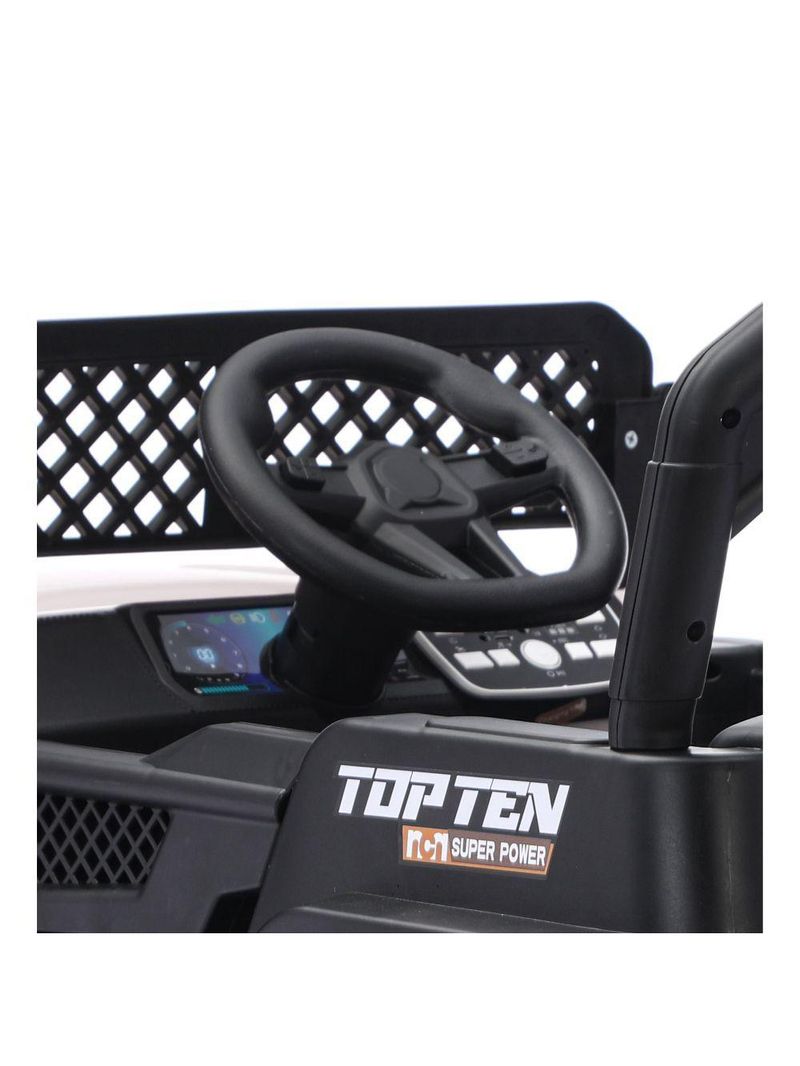 Jipe Elétrico Infantil Bang Toys N6 Com Controle Remoto Branco 12v