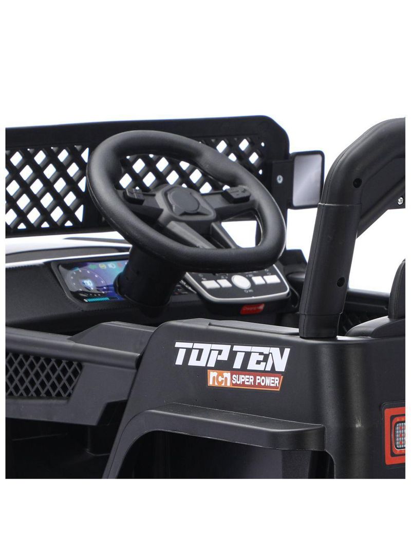 Jipe Elétrico Infantil Bang Toys N6 Com Controle Remoto Preto 12v