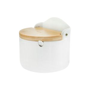 Saleiro redondo com colher bambus linn 700 ml neu home style