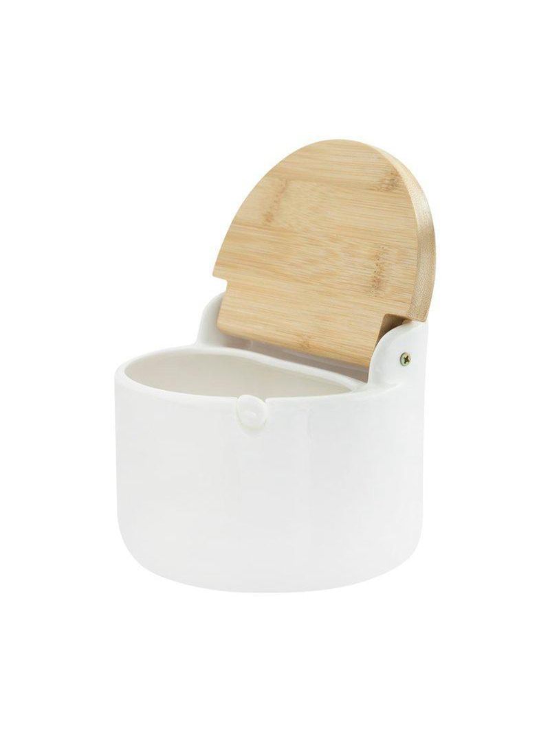 Saleiro redondo com colher bambus linn 700 ml neu home style