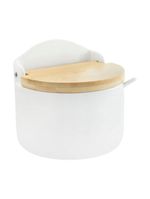 Saleiro redondo com colher bambus linn 700 ml neu home style