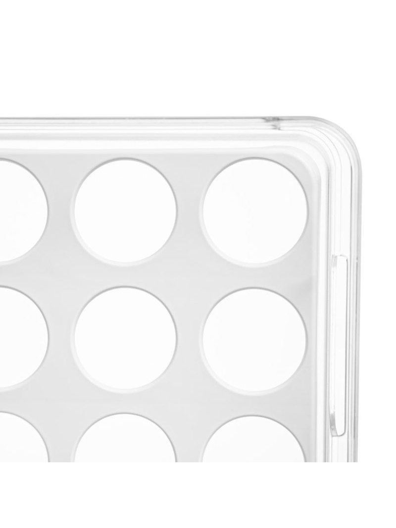 Organizador de ovos com tampa clear 15 cm x 30 cm   home style