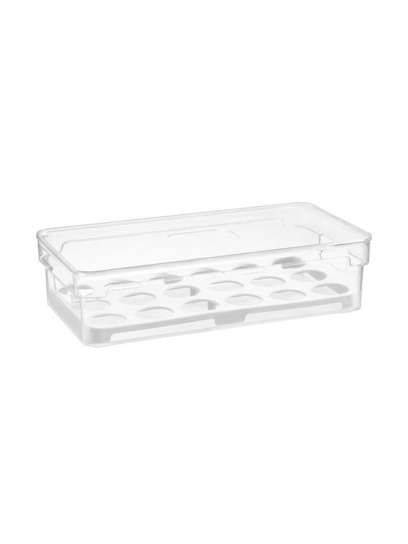 Organizador de ovos com tampa clear 15 cm x 30 cm   home style