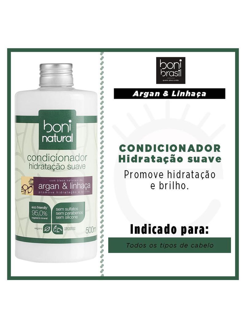 Boni natural argan e linhaça - condicionador