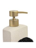 Jogo de porta detergente com esponja grain 2 pecas   home style