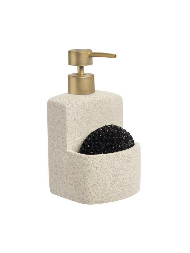 Jogo de porta detergente com esponja grain 2 pecas   home style