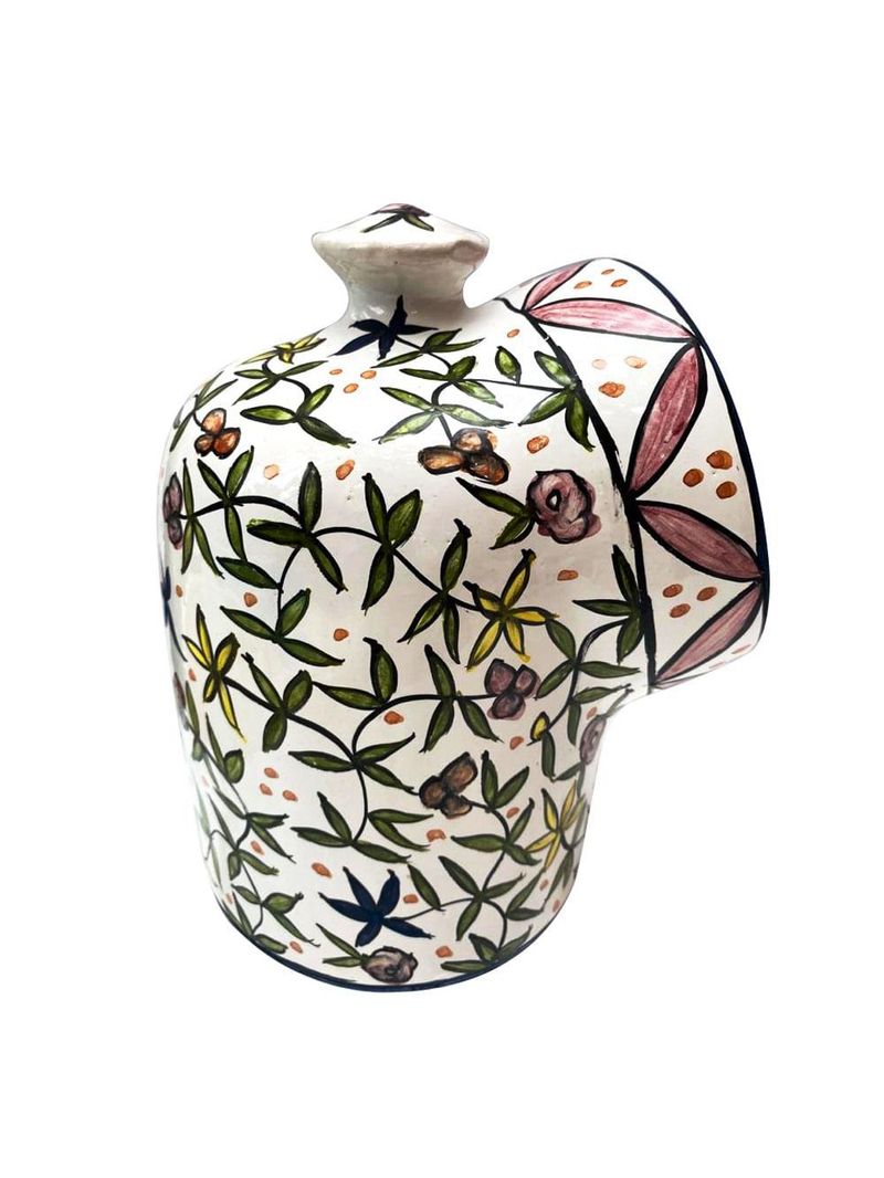 Saleiro boca m  tema acoriano ceramica pintada a mao gourmet