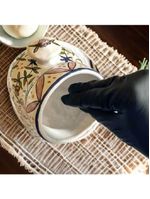 Saleiro boca m  tema acoriano ceramica pintada a mao gourmet