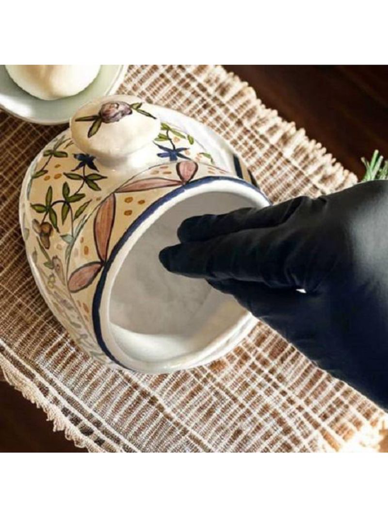 Saleiro boca m  tema acoriano ceramica pintada a mao gourmet